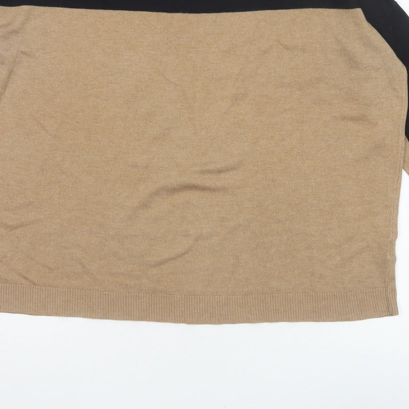 Dorothy Perkins Women’s Small Black Beige Colour Block Knit Jumper