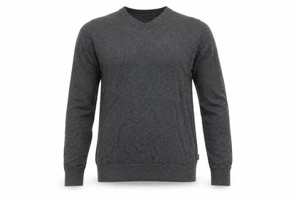 Musto Men’s Grey Small V-Neck Cotton Merino Knit Pullover Jumper