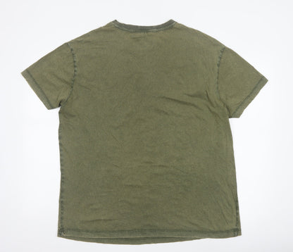 New Look Women Green UK 14 Basic Eagle Moon Graphic T-Shirt