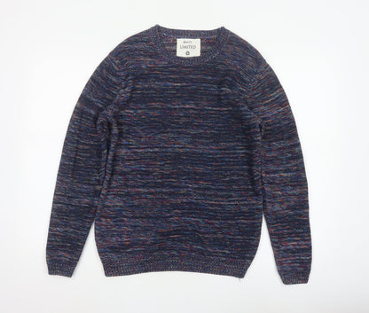 DNM73 Limited Men's Multicoloured Cotton Knit Crew Neck Pullover Jumper S