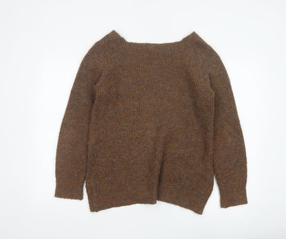 Joe Browns Women’s Brown Wool Blend V-Neck Jumper UK 12