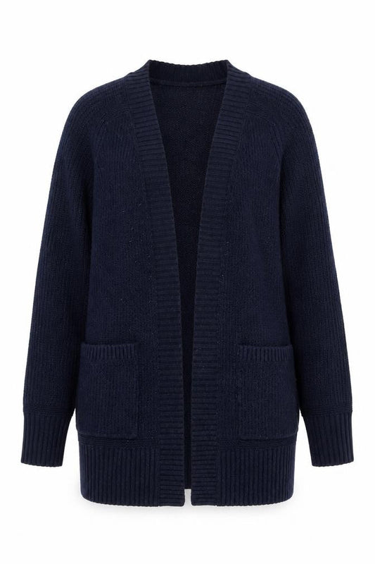 FatFace Women’s Blue UK 8 Cable Knit Open Pocket Cardigan