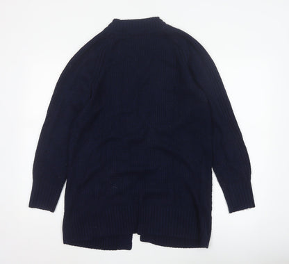 FatFace Women’s Blue UK 8 Cable Knit Open Pocket Cardigan