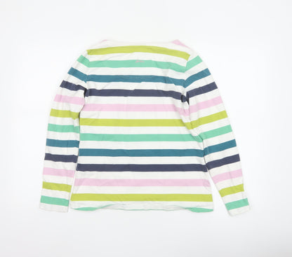 Joules Women’s Multicoloured Stripe Jersey Long Sleeve Top UK 10