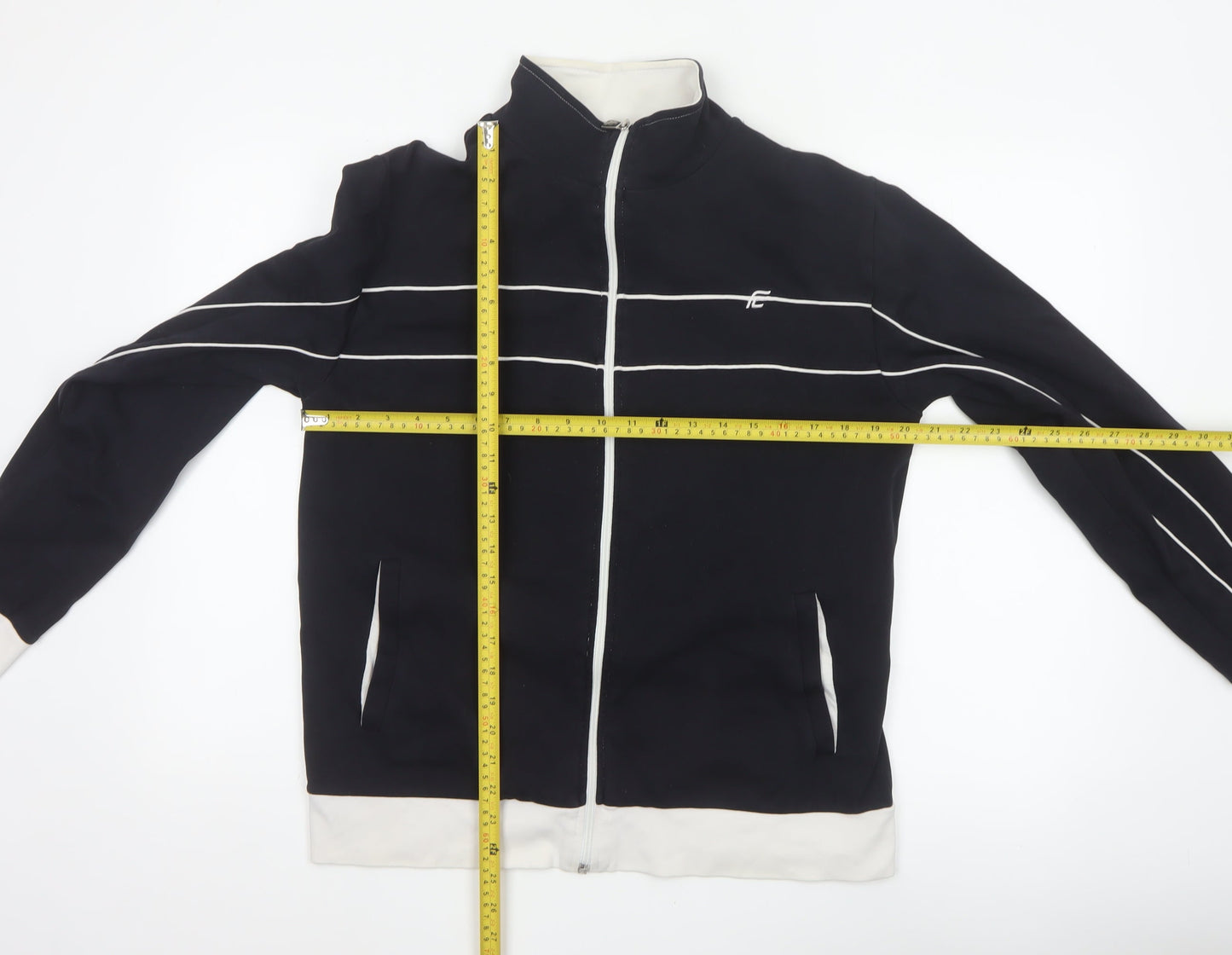 French Connection Men’s Black M Full Zip Cotton Track Jacket