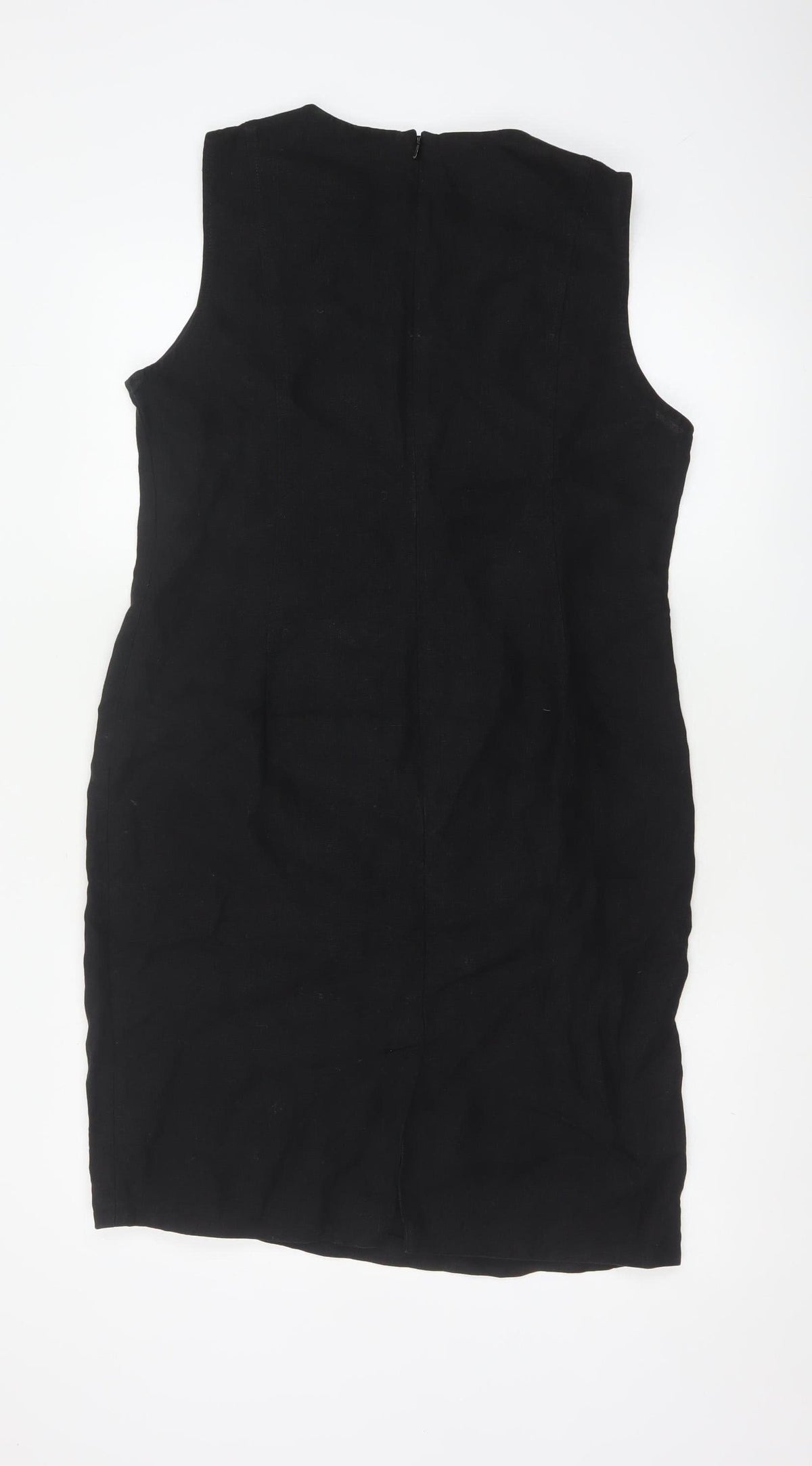 Sticky Fingers Women Black UK 14 Sleeveless Knee Length Sheath Dress