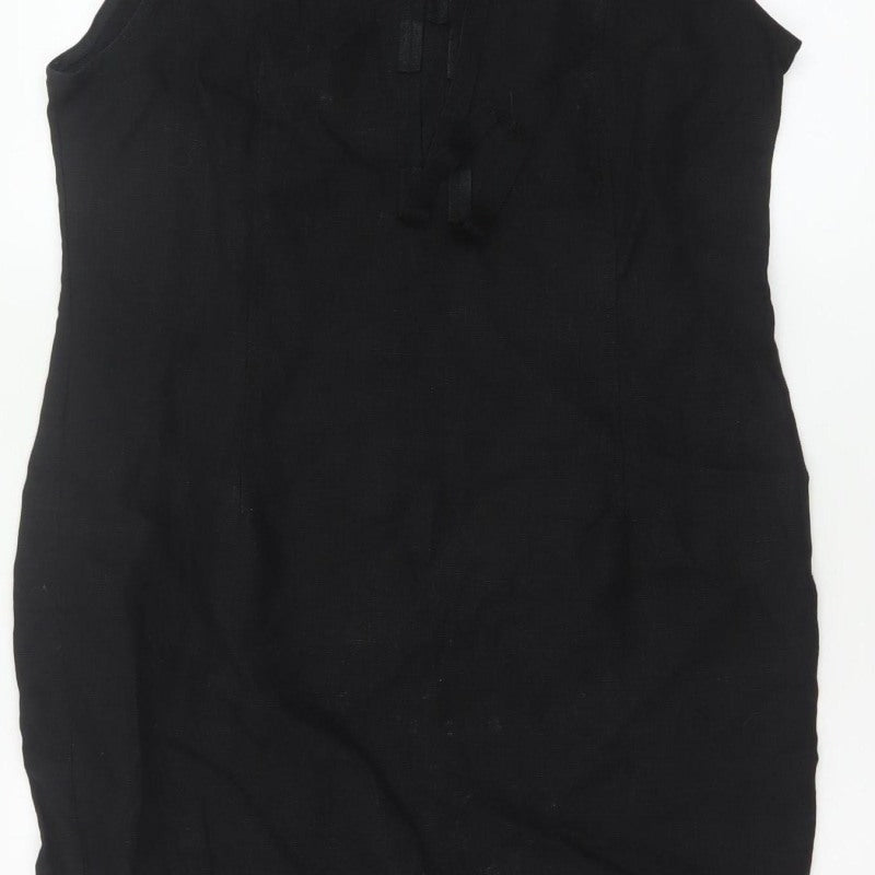 Sticky Fingers Women Black UK 14 Sleeveless Knee Length Sheath Dress