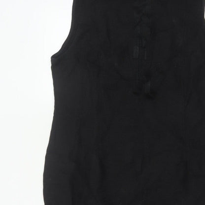 Sticky Fingers Women Black UK 14 Sleeveless Knee Length Sheath Dress