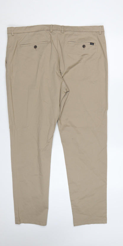 Jaeger Men’s Beige 42in Regular Tapered Stretch Chino Trousers NWT