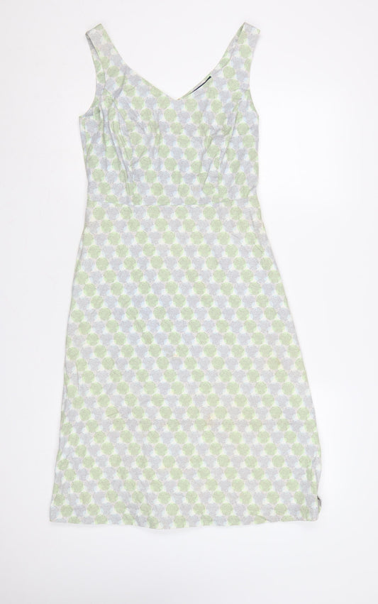 Boden Women Multicoloured Floral Cotton Fit & Flare Long Dress UK 8