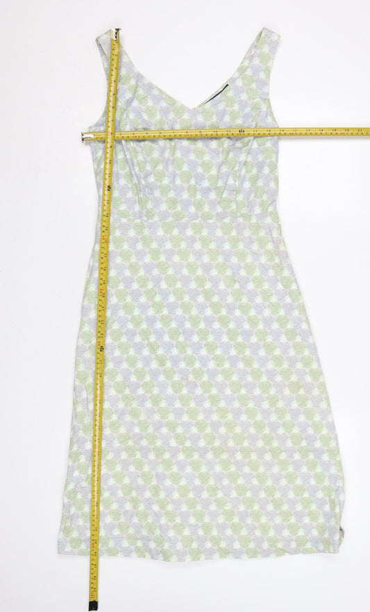 Boden Women Multicoloured Floral Cotton Fit & Flare Long Dress UK 8