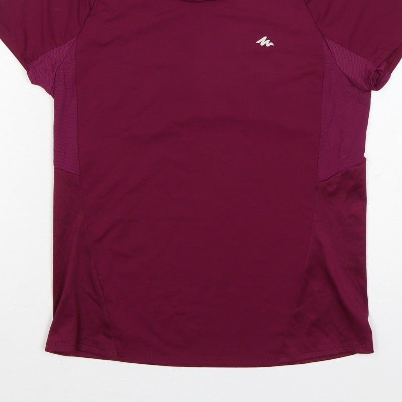 Quechua Women’s Purple UK 12 Athletic Hiking Mesh Panel T-Shirt