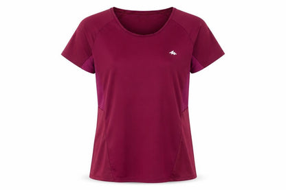 Quechua Women’s Purple UK 12 Athletic Hiking Mesh Panel T-Shirt
