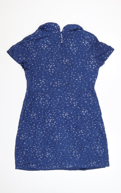 Boden Women Blue Floral Fit & Flare Knee Length Dress UK 10