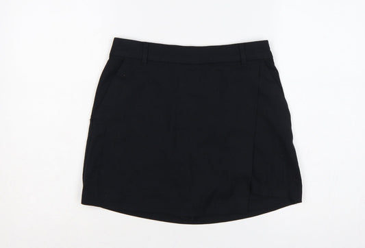 Hollister Women Black S Straight Pencil Short Skirt Pockets