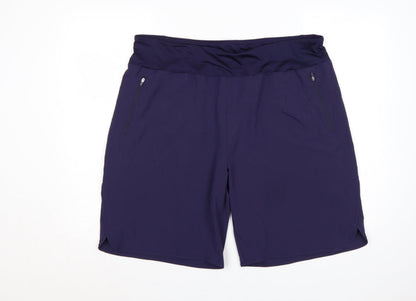 Baleaf Unisex Adults Blue 2XL Athletic Running Shorts Zip Pockets