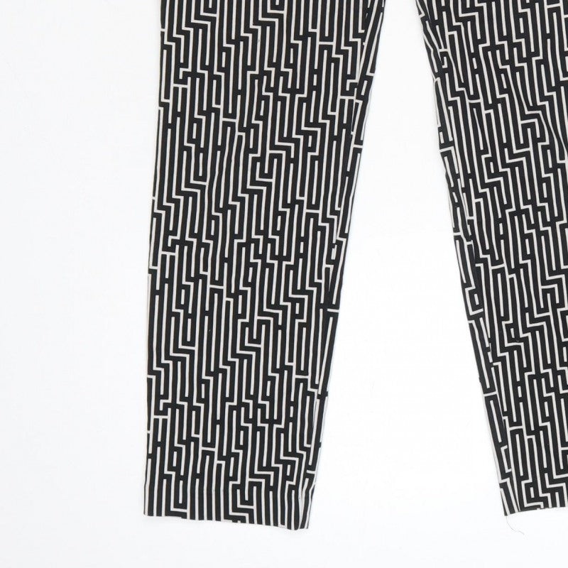 GP&J Baker x H&M Women’s Black Geometric Tapered Trousers UK 8