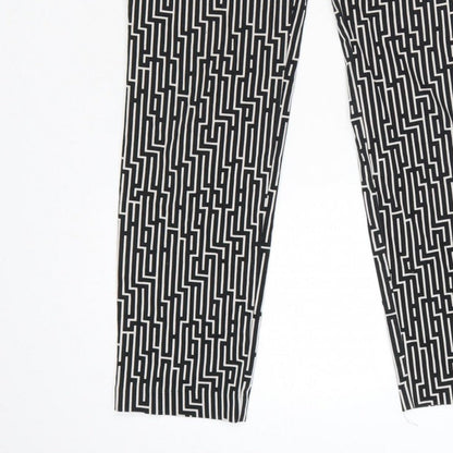 GP&J Baker x H&M Women’s Black Geometric Tapered Trousers UK 8