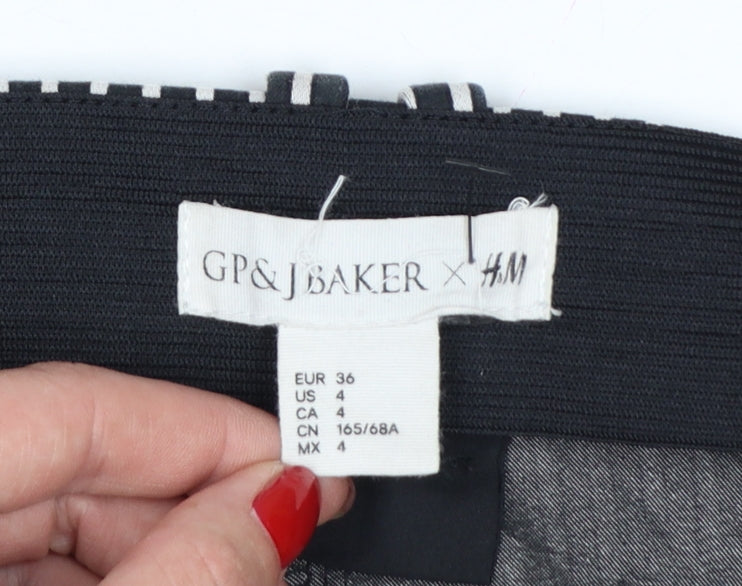 GP&J Baker x H&M Women’s Black Geometric Tapered Trousers UK 8