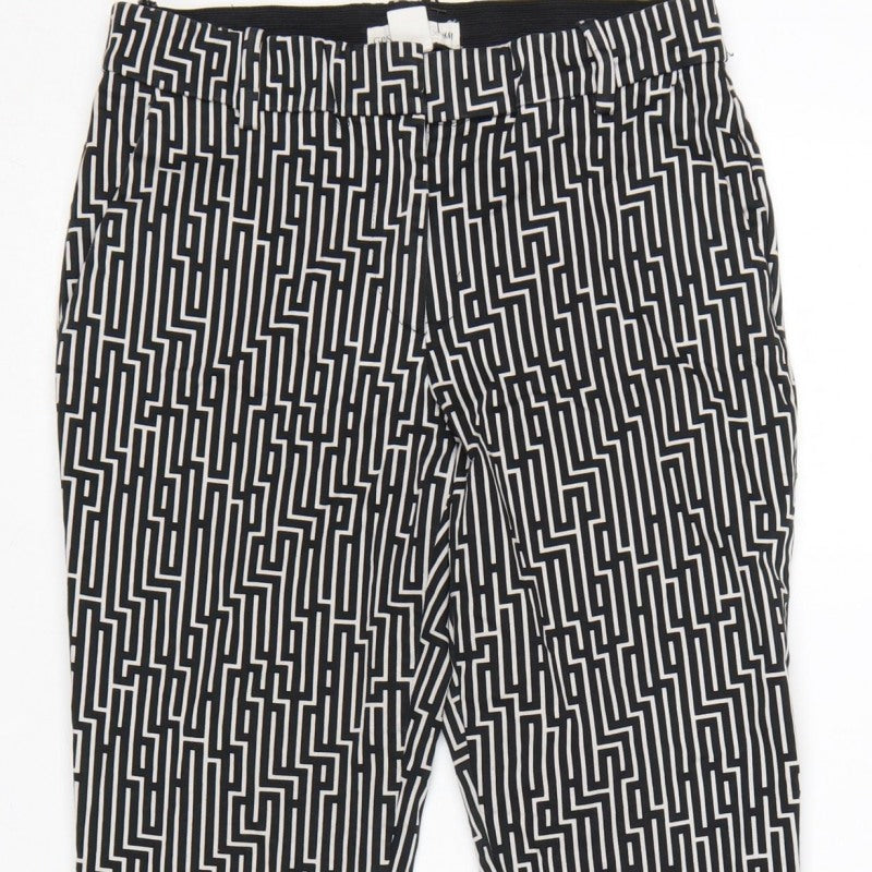 GP&J Baker x H&M Women’s Black Geometric Tapered Trousers UK 8