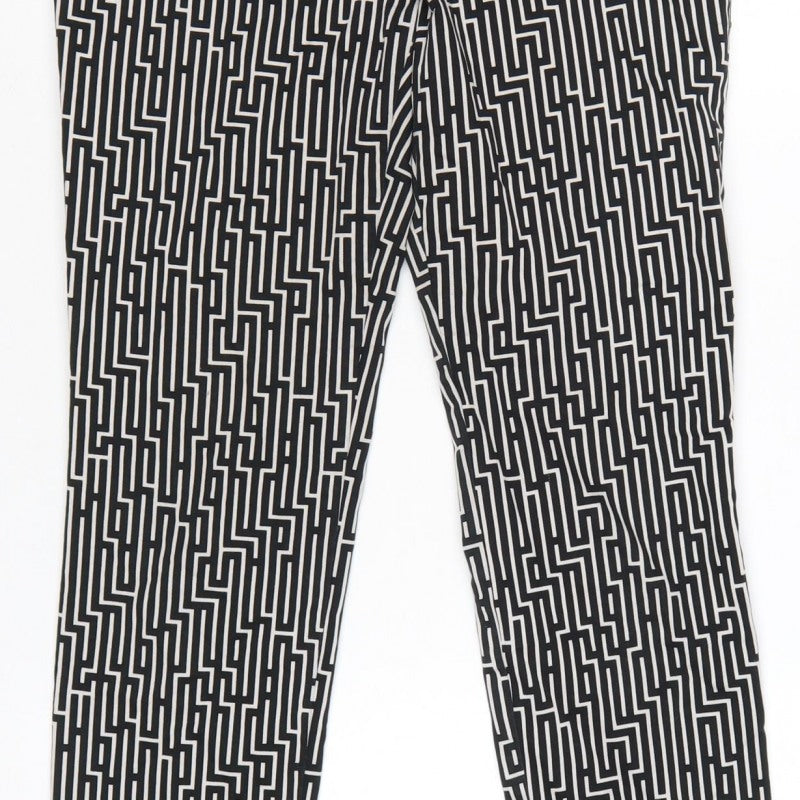 GP&J Baker x H&M Women’s Black Geometric Tapered Trousers UK 8