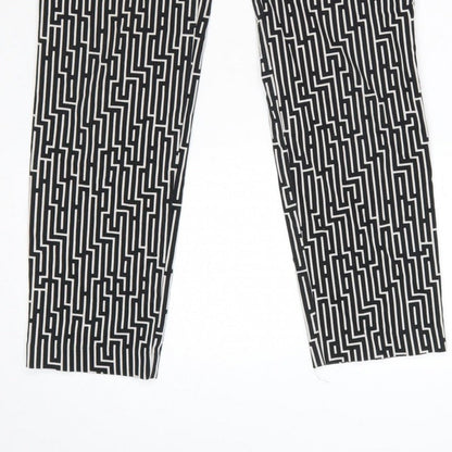 GP&J Baker x H&M Women’s Black Geometric Tapered Trousers UK 8