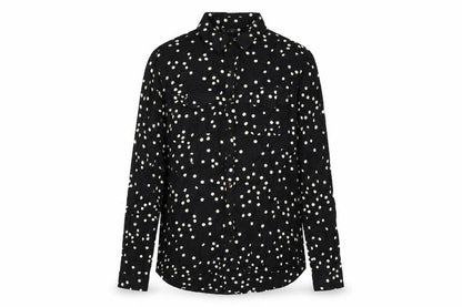 River Island Women’s Black Polka Dot Size 10 Button-Up Shirt