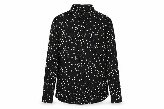 River Island Women’s Black Polka Dot Size 10 Button-Up Shirt