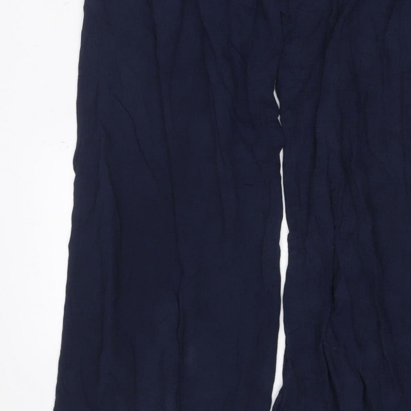 Marks and Spencer Women Blue UK 16 Harem Wide Leg Drawstring Trousers