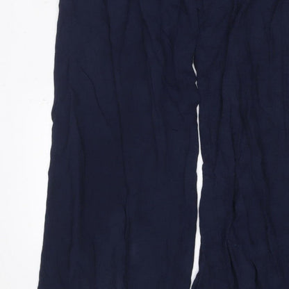 Marks and Spencer Women Blue UK 16 Harem Wide Leg Drawstring Trousers