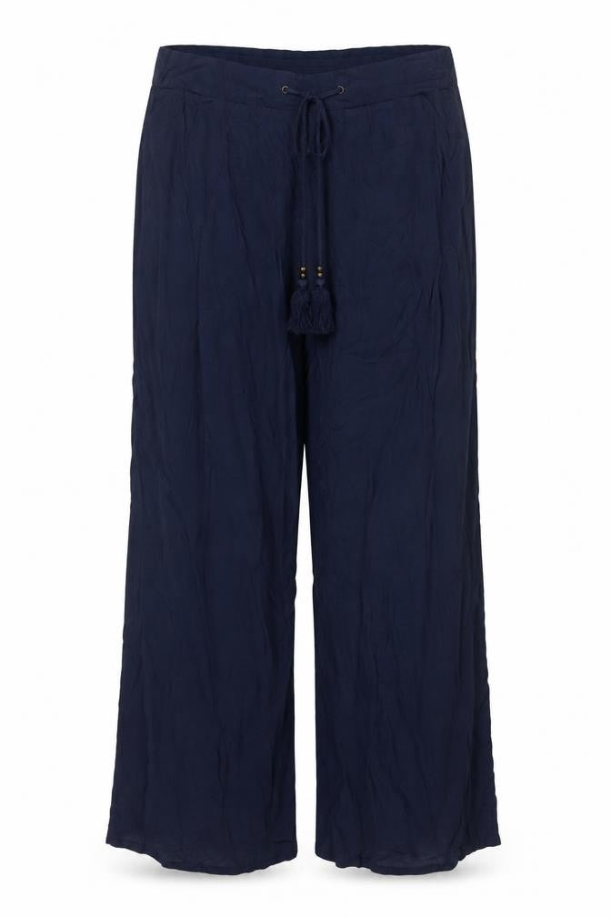 Marks and Spencer Women Blue UK 16 Harem Wide Leg Drawstring Trousers