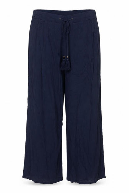 Marks and Spencer Women Blue UK 16 Harem Wide Leg Drawstring Trousers