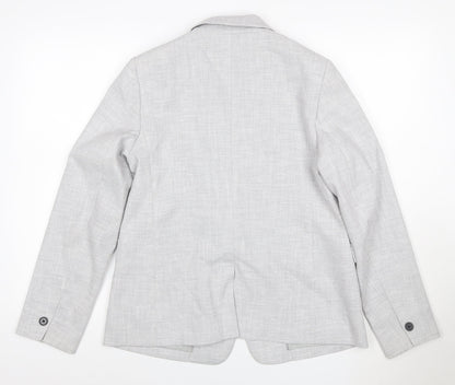 Marks and Spencer Women's Grey UK 12 Lined Single-Breasted Blazer