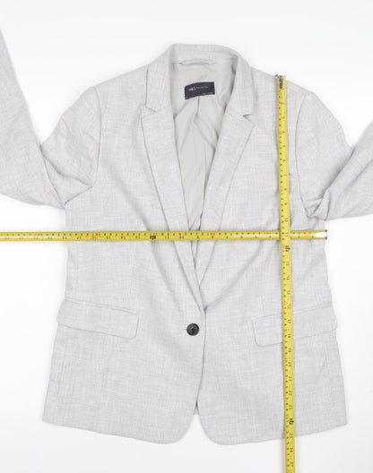 Marks and Spencer Women's Grey UK 12 Lined Single-Breasted Blazer