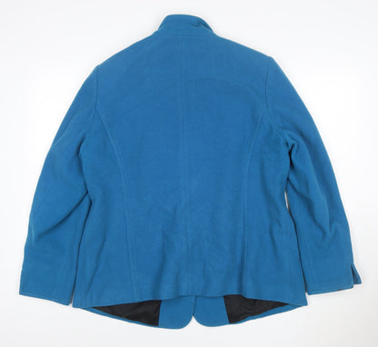 Gray & Osbourn Women’s Blue UK 20 Wool Cashmere Basic Jacket