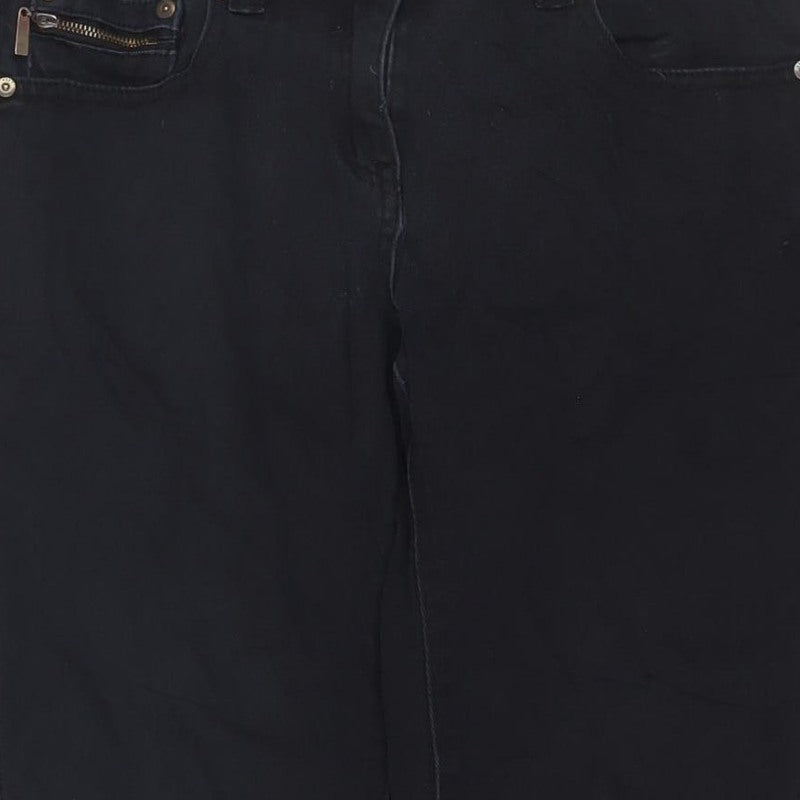 Next Women’s Black Skinny Jeans UK 10 Regular Zip Detail