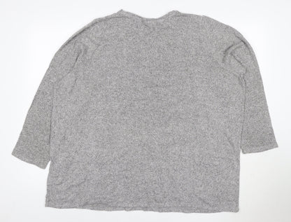 Harry Potter Women’s Grey Size 20 Hogwarts Quote 3/4 Sleeve Knit Top