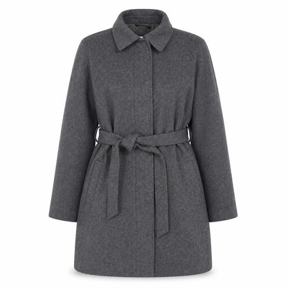 Gap Women’s Grey Wool Blend Belted Overcoat XL Lined