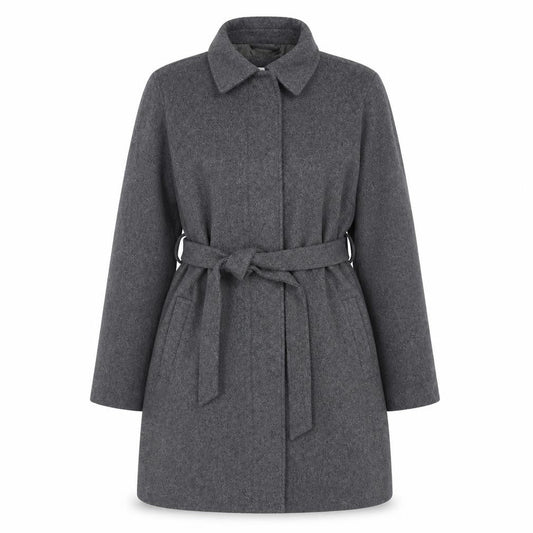 Gap Women’s Grey Wool Blend Belted Overcoat XL Lined