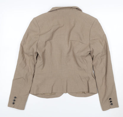H&M Women’s Beige UK 10 Tailored Single-Breasted Blazer Jacket