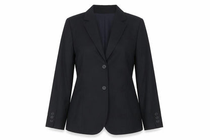 Marks & Spencer Women Black Size 12 Tailored Single-Breasted Blazer