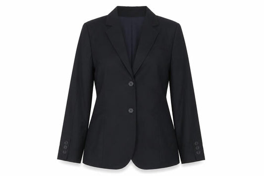 Marks & Spencer Women Black Size 12 Tailored Single-Breasted Blazer