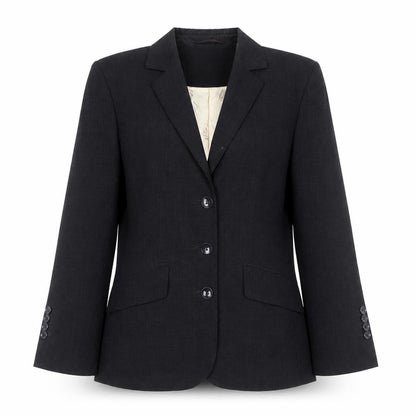 Skopes Women Black Size 8 Tailored Wool Blend 3 Button Blazer