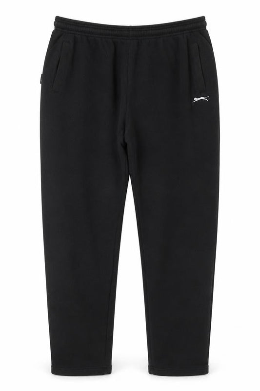 Slazenger Men’s Black 2XL Fleece Sweatpants Elastic Waist Zip Pockets