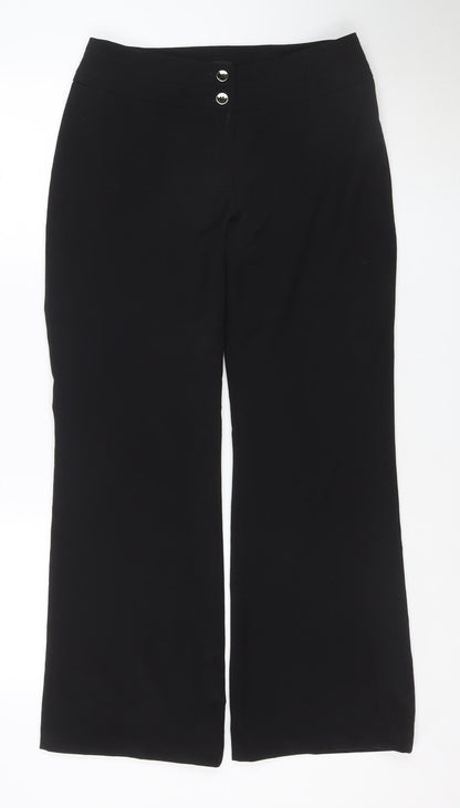 Collection Debenhams Women’s Black Size 10 Wide Leg Dress Trousers