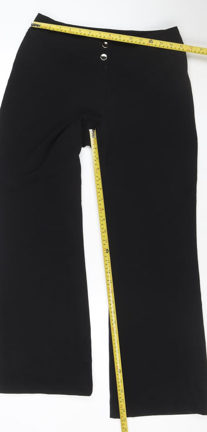 Collection Debenhams Women’s Black Size 10 Wide Leg Dress Trousers