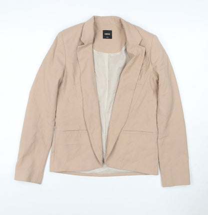 Oasis Women Beige UK 8 Tailored Lined Notch Lapel Blazer Jacket