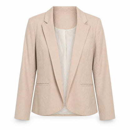 Oasis Women Beige UK 8 Tailored Lined Notch Lapel Blazer Jacket