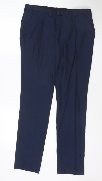 Next Tailoring Men’s Navy 34W 33L Skinny Fit Dress Trousers