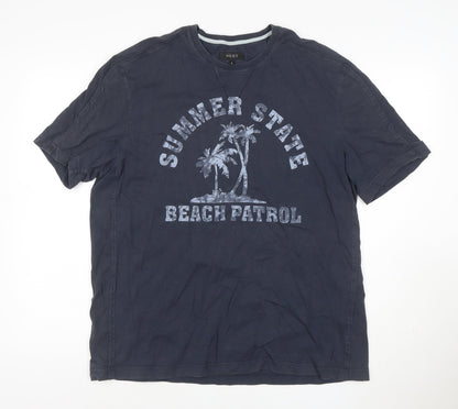 Next Men’s Blue L Summer State Beach Patrol Graphic Crew Neck T-Shirt